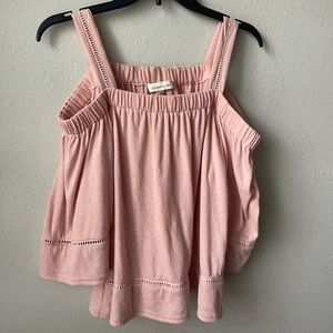 Sugar + Lips Pink Cold Shoulder Top